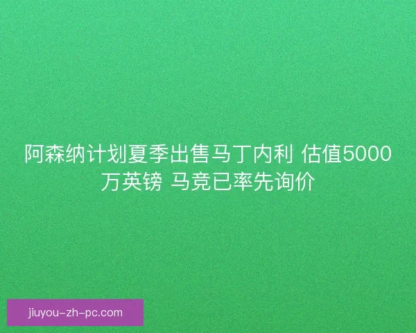 阿森纳计划夏季出售马丁内利 估值5000万英镑 马竞已率先询价